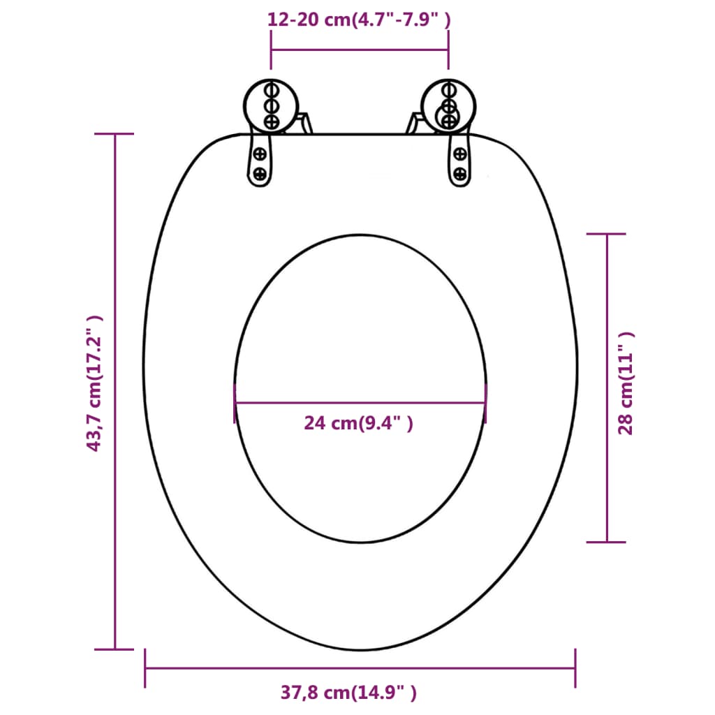 Scaun WC cu capac, MDF, model lemn vechi