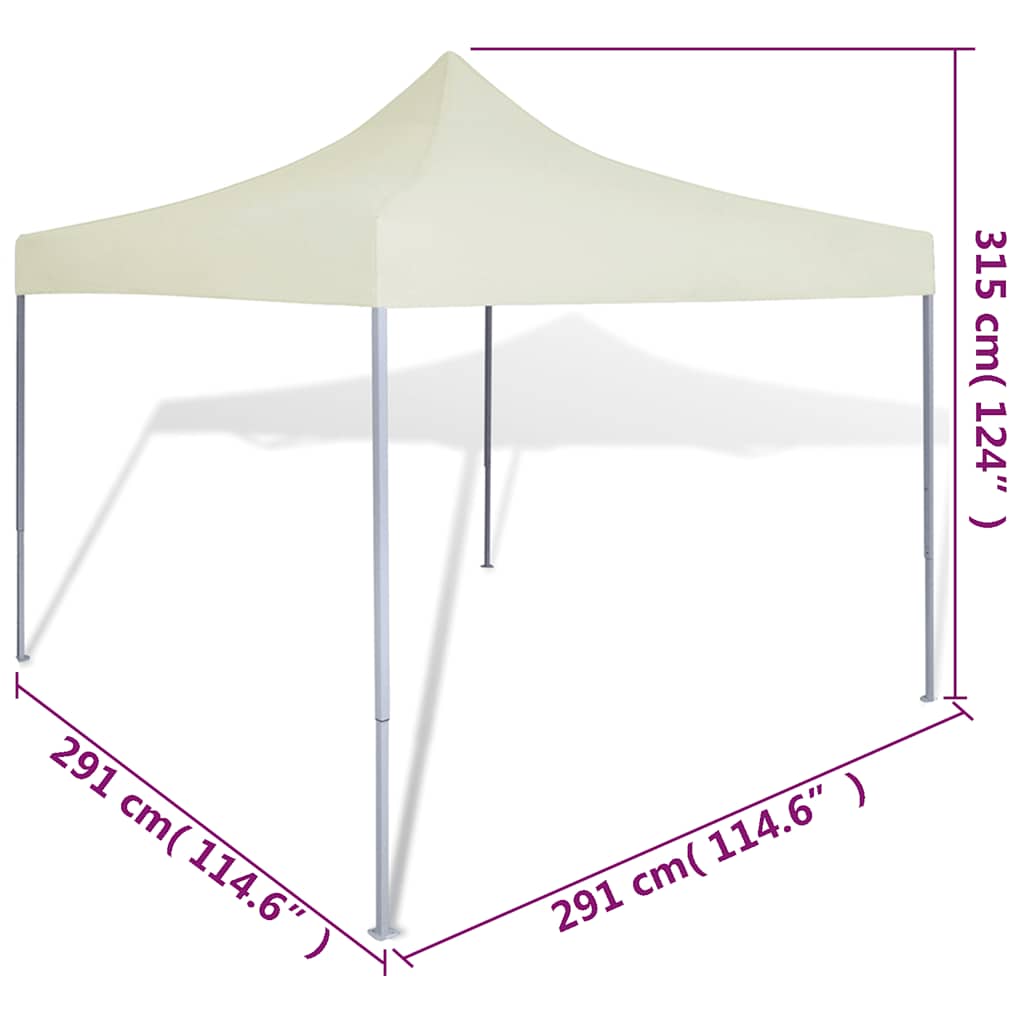 41463 vidaXL Cream Foldable Tent 3 x 3 m