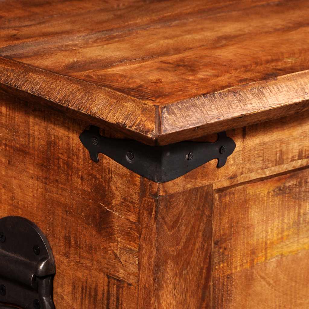 Cufăr de depozitare din lemn de mango nefinisat