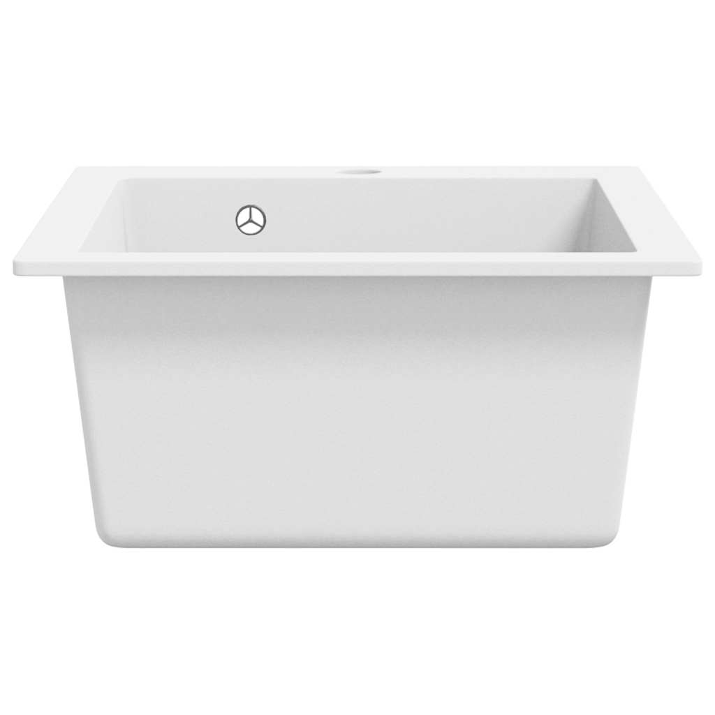 Bazin chiuvetă bucătărie de granit, alb