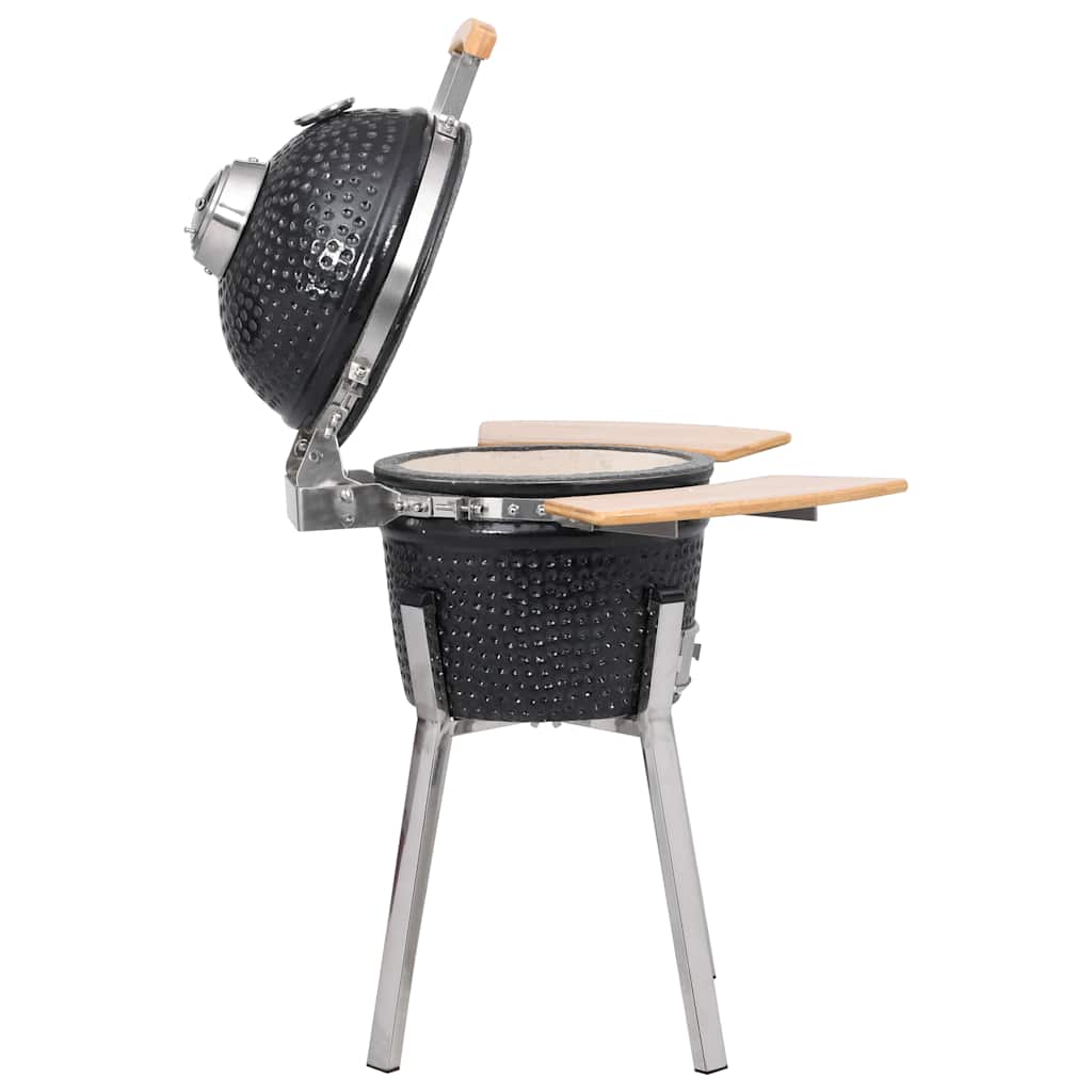 Grătar Kamado cu afumătoare din ceramică 33 cm