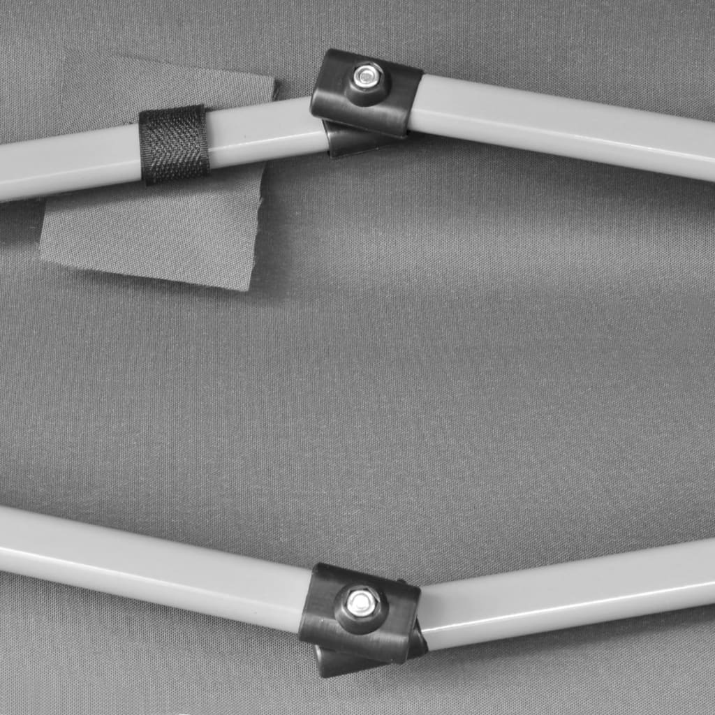 Marchiză pliabilă hexagonală, gri, 3,6 x 3,1 m