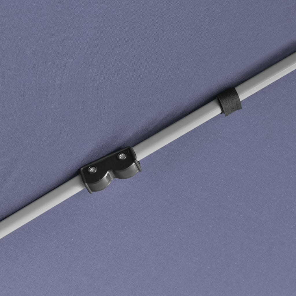 Marchiză hexagonală pliabilă 6 pereți albastru închis 3,6x3,1 m