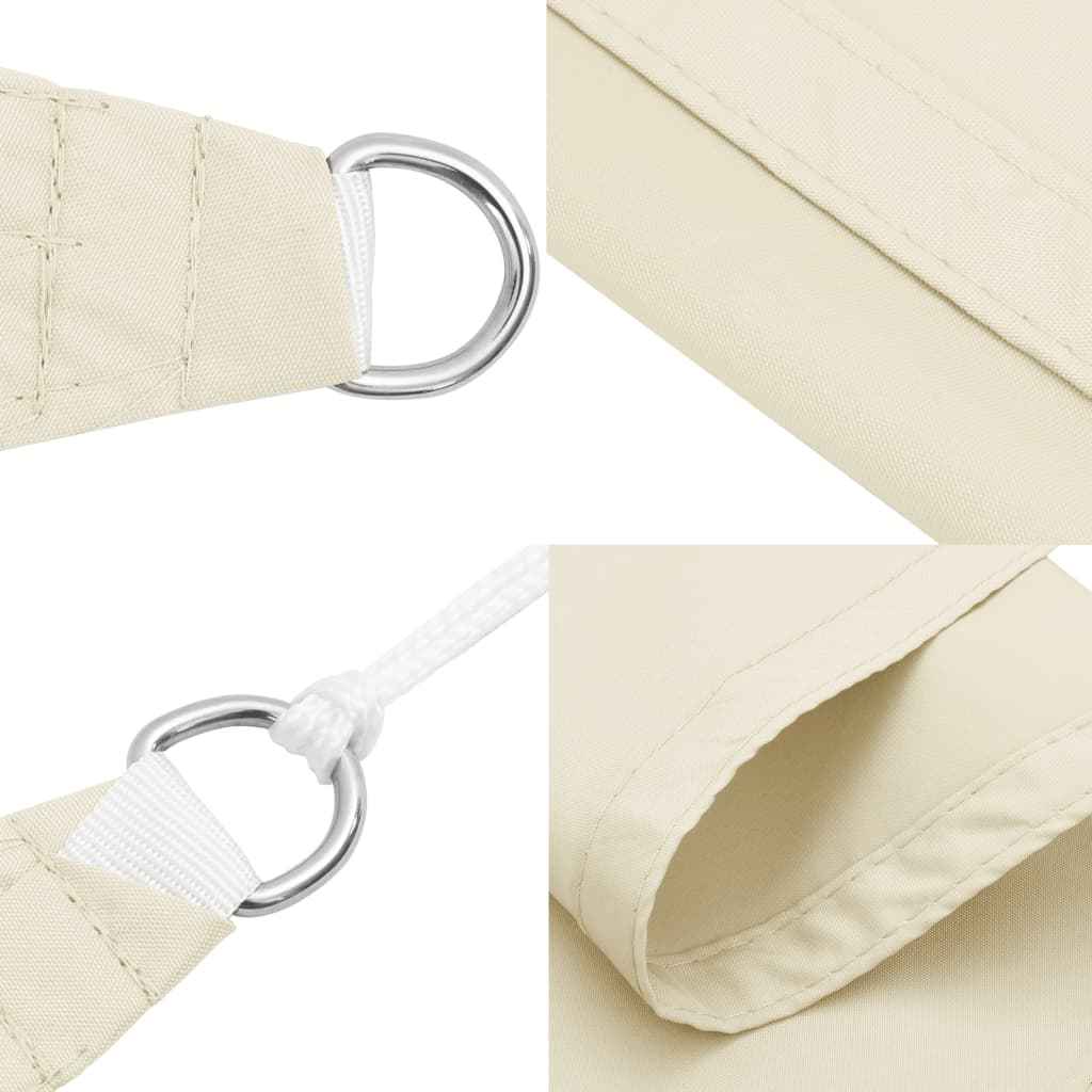 Parasolar din țesătură oxford, dreptunghiular, 4 x 6 m, crem