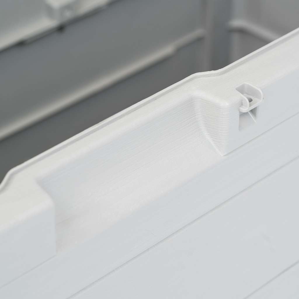 Ladă de depozitare pentru grădină, 280 L, gri deschis