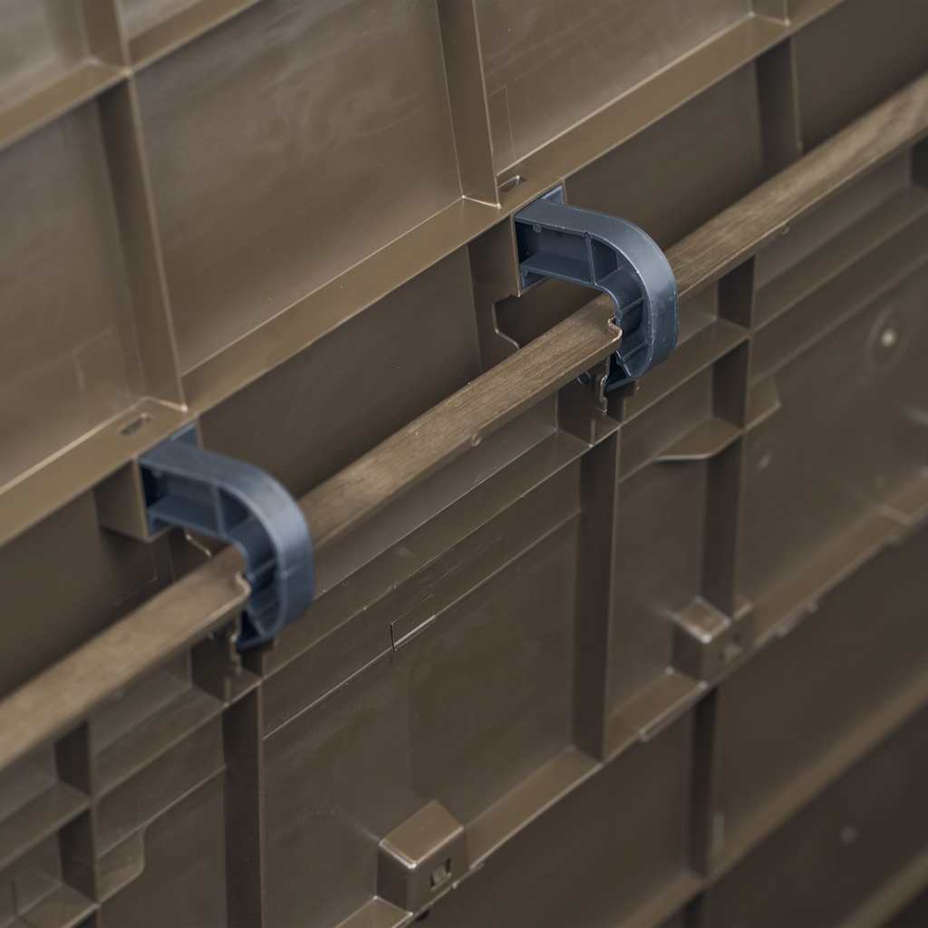 Ladă de depozitare pentru grădină, maro, 280 L