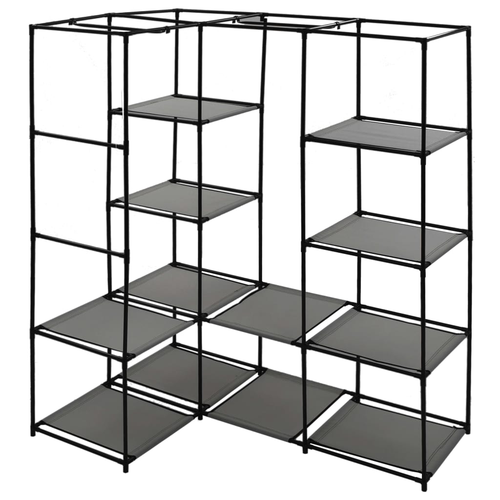 Șifonier de colț, gri, 130 x 87 x 169 cm