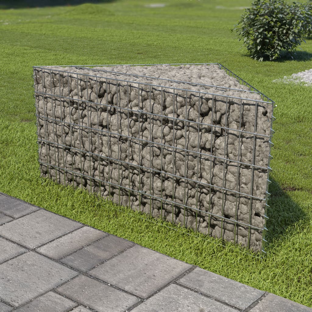 Strat înălțat gabion, 75x75x50 cm, oțel galvanizat