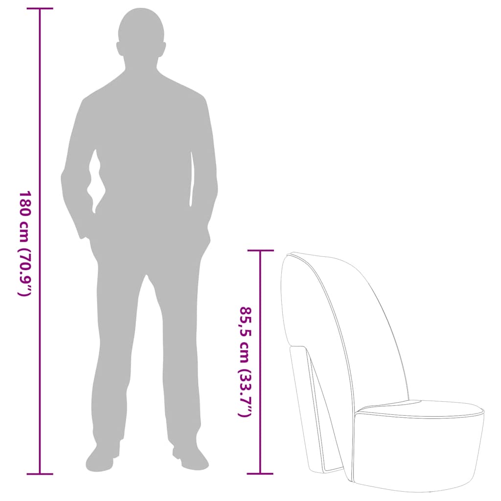 Scaun, design toc înalt, roz, piele ecologică