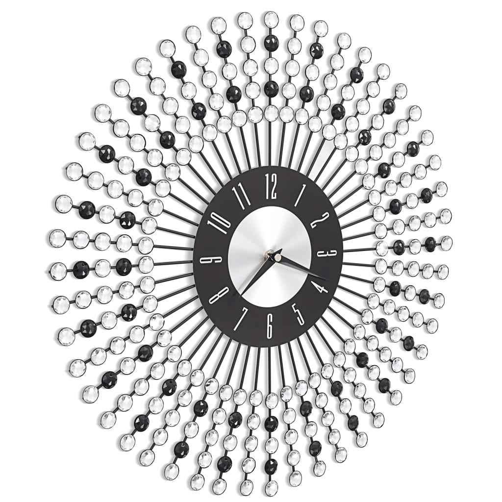 Ceas de perete, negru, 43 cm, metal