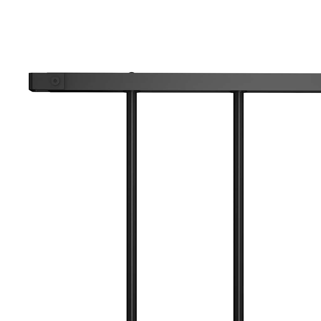 Panou de gard din oțel vopsit în câmp electrostatic, 1,63x1 m, negru