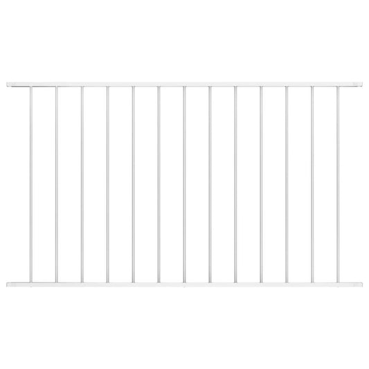Panou de gard din oțel vopsit în câmp electrostatic, 1,63x1 m, alb