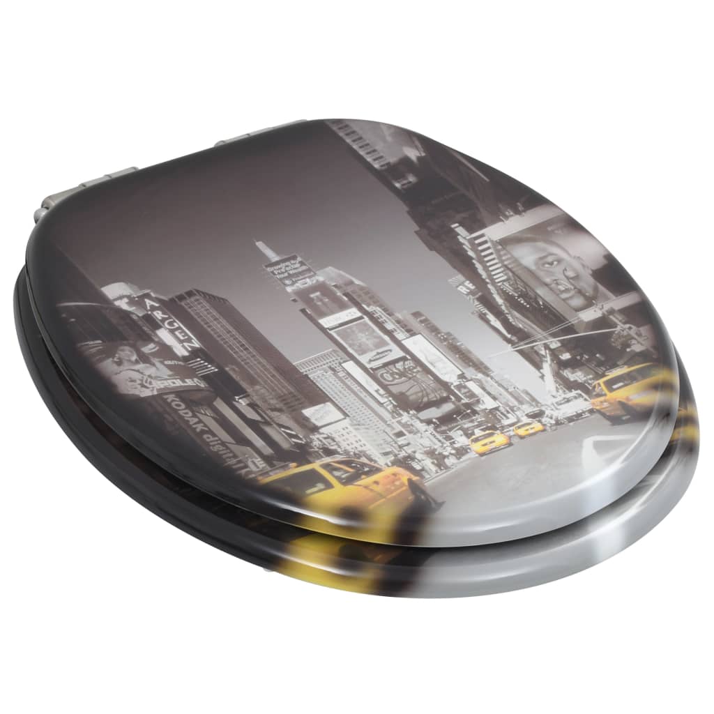 Capace WC cu închidere silențioasă 2 buc. MDF design New York