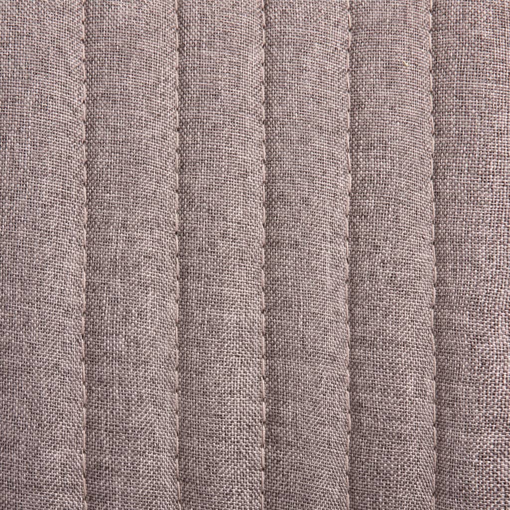 Scaune de sufragerie, 6 buc., gri taupe, material textil