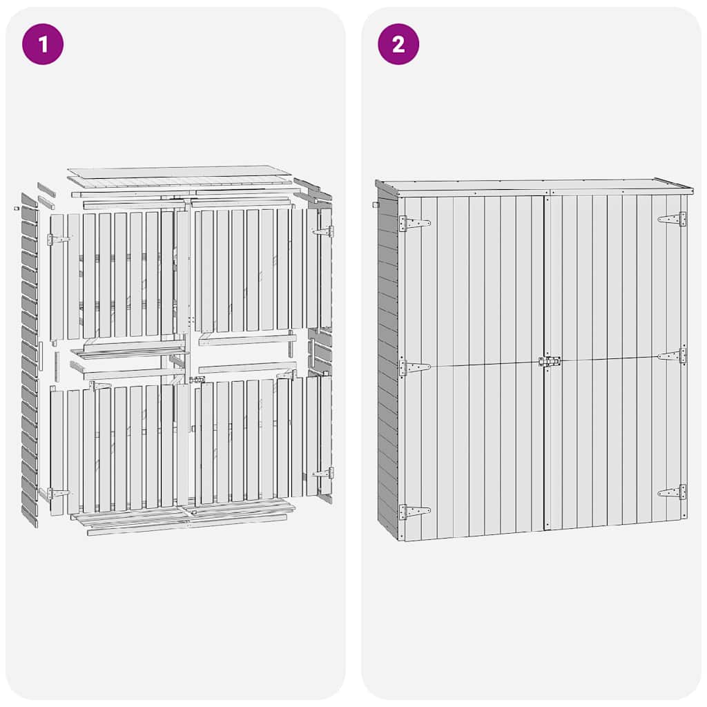 Magazie unelte de grădină, 163x50x171 cm, lemn pin tratat