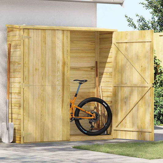 Magazie unelte de grădină, 163x50x171 cm, lemn pin tratat