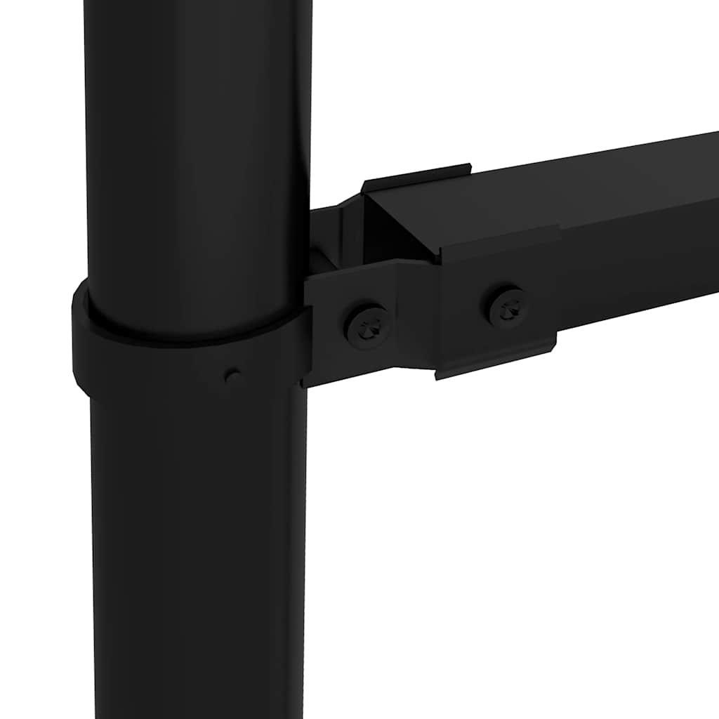 Gard de grădină cu vârf tip suliță din oțel 714,5x150 cm, negru