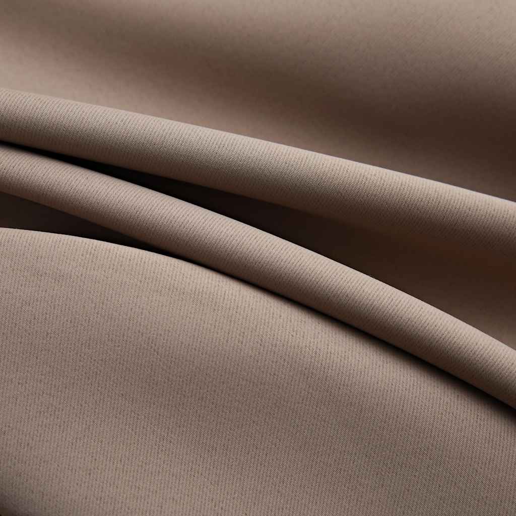 Draperii opace cu inele metalice, 2 buc., gri taupe, 140x225 cm