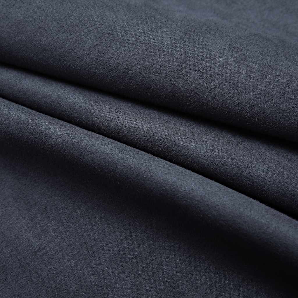 Draperii opace cu inele metalice, 2 buc, antracit, 140 x 245 cm