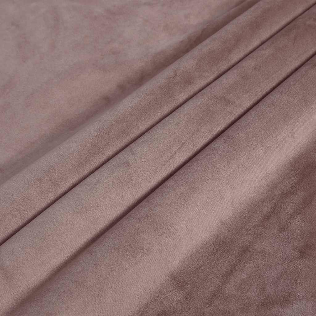 Draperie opacă roz antichizat 290x245 cm catifea inele metalice
