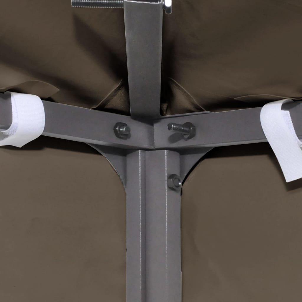 Acoperiș pentru pavilion, 3 x 3 m, gri taupe, 310 g/m²