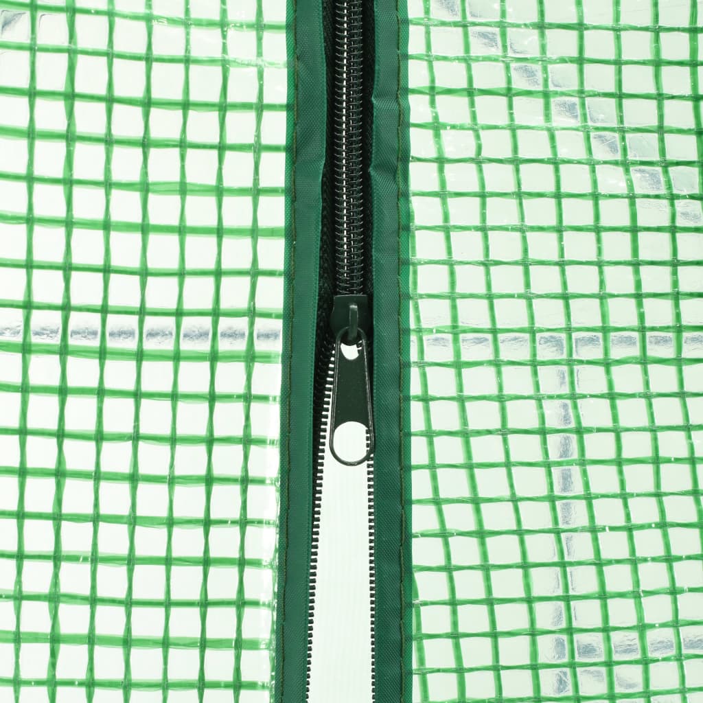 Seră înaltă cu 12 rafturi, 143 x 214 x 196 cm, oțel