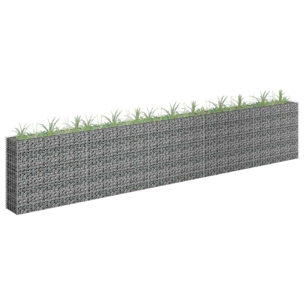 Strat înălțat gabion, 450 x 30 x 90 cm, oțel inoxidabil