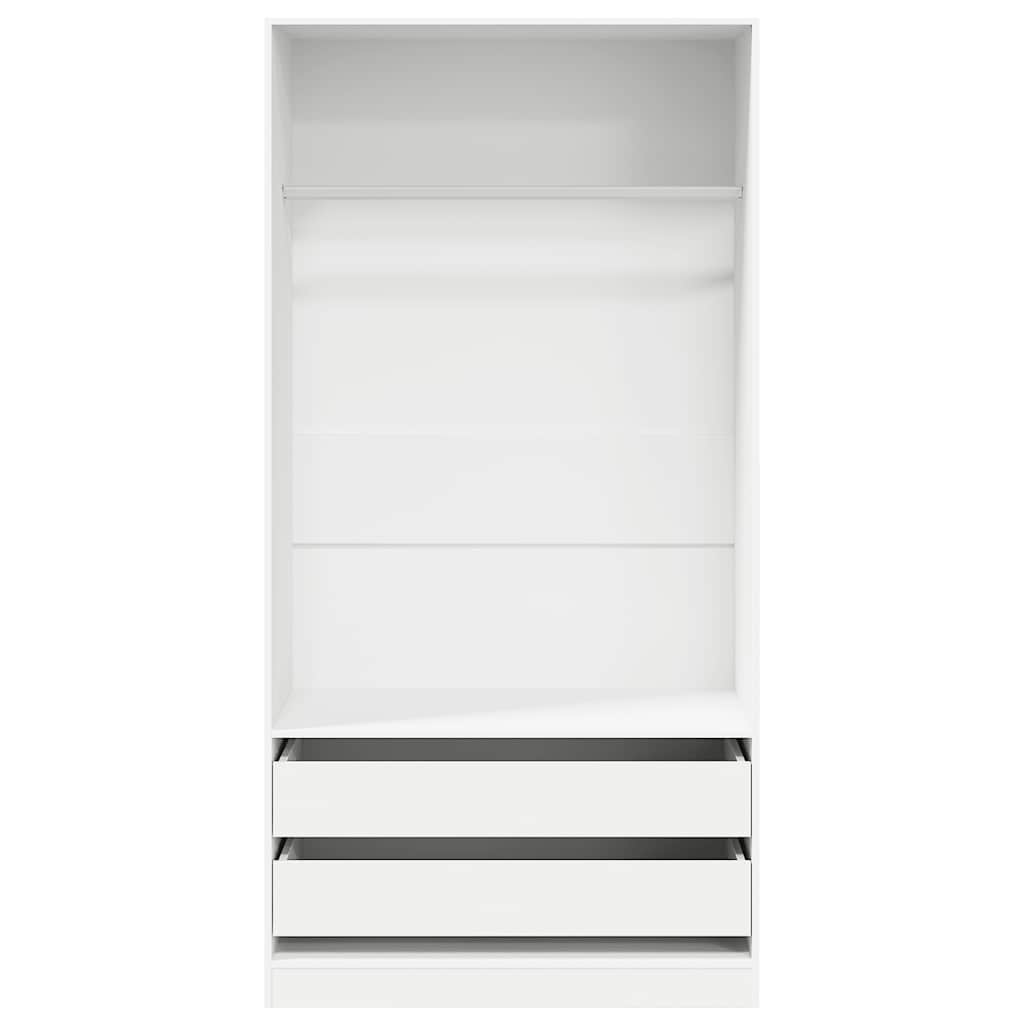 Șifonier, alb, 100x50x200 cm, lemn prelucrat