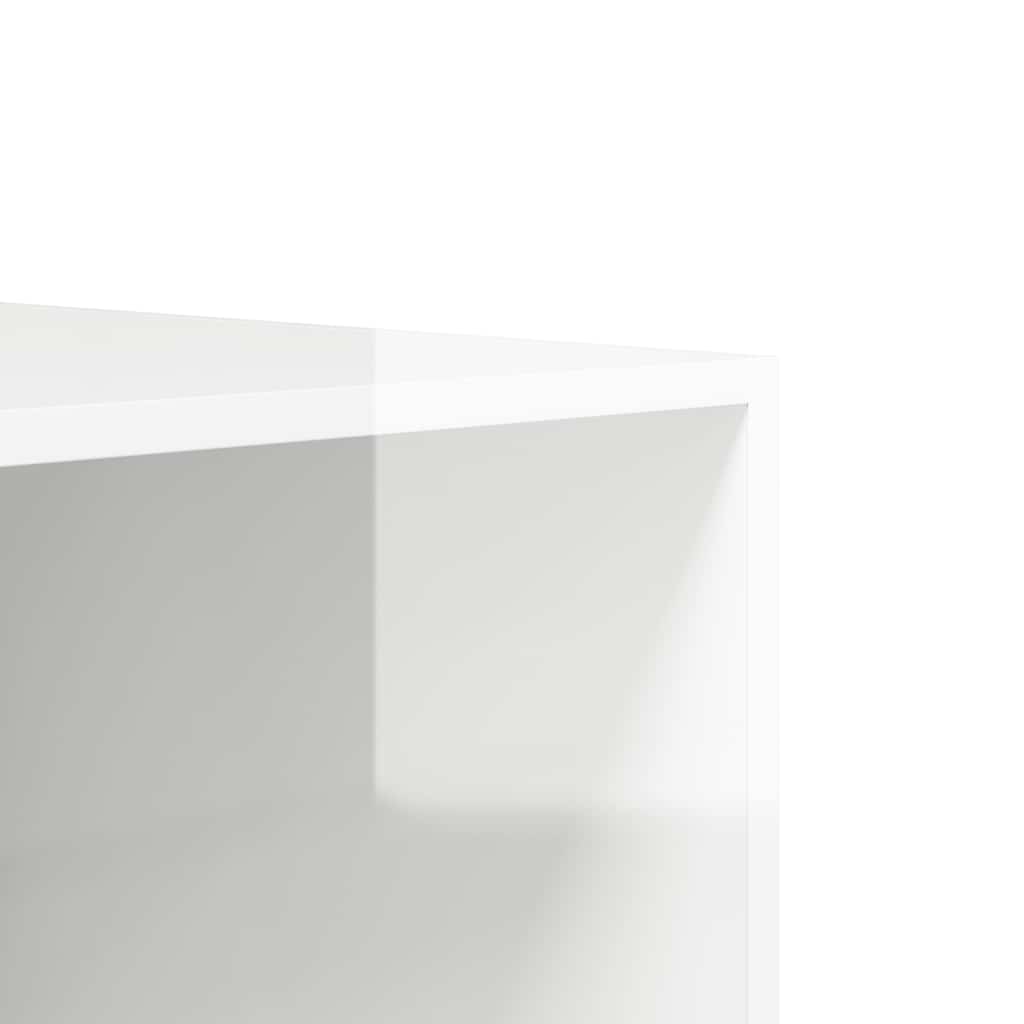 Șifonier, alb extralucios, 100x50x200 cm, lemn prelucrat