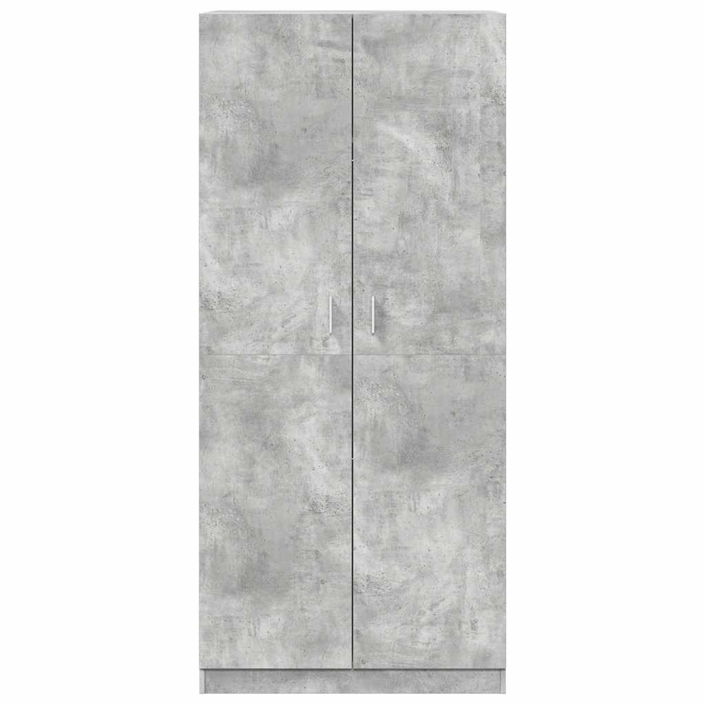 Șifonier, gri beton, 90x52x200 cm, lemn prelucrat