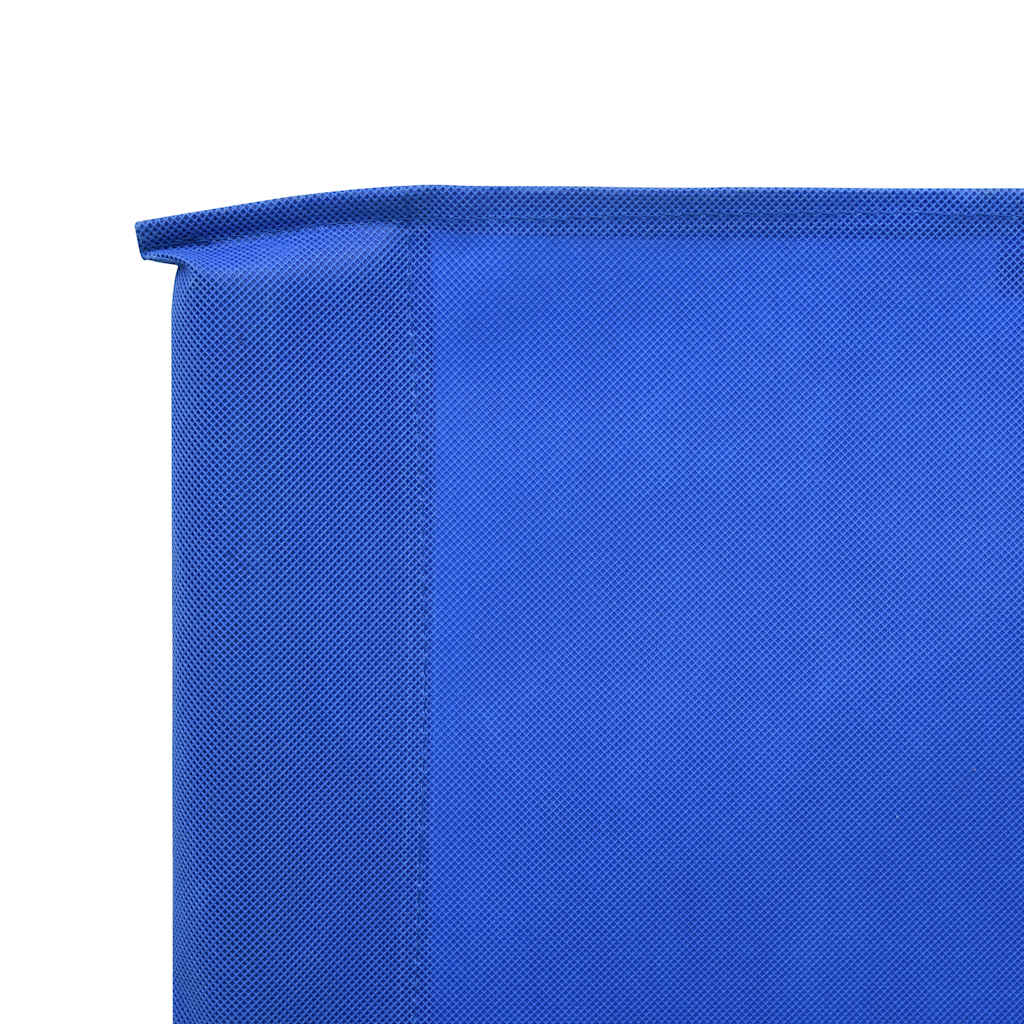 Paravan anti-vânt cu 6 panouri, azur, 800 x 80 cm, textil
