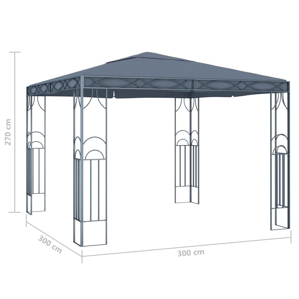 Pavilion, antracit, 300 x 300 cm