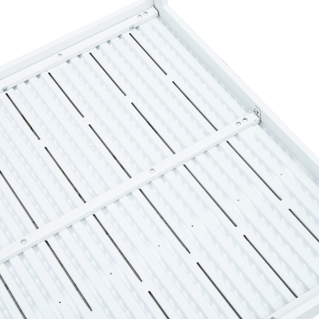 Măsuță de cafea, alb, 78x78x74 cm, HDPE, aspect lemn