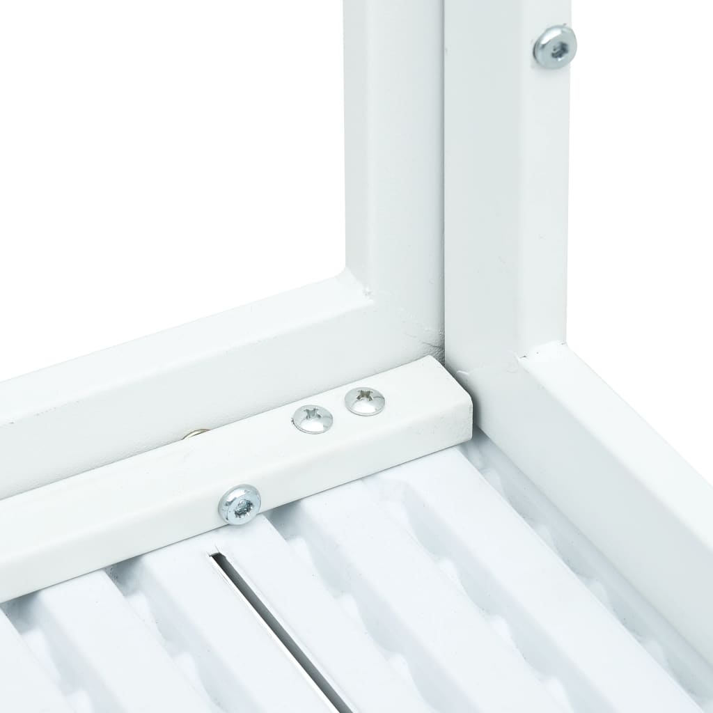 Măsuță de cafea, alb, 78x78x74 cm, HDPE, aspect lemn