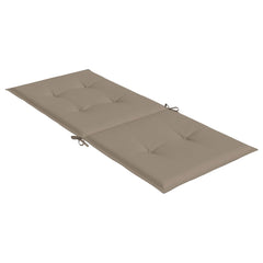 Perne scaun spătar înalt 4 buc., gri taupe, 120x50x3 cm, textil