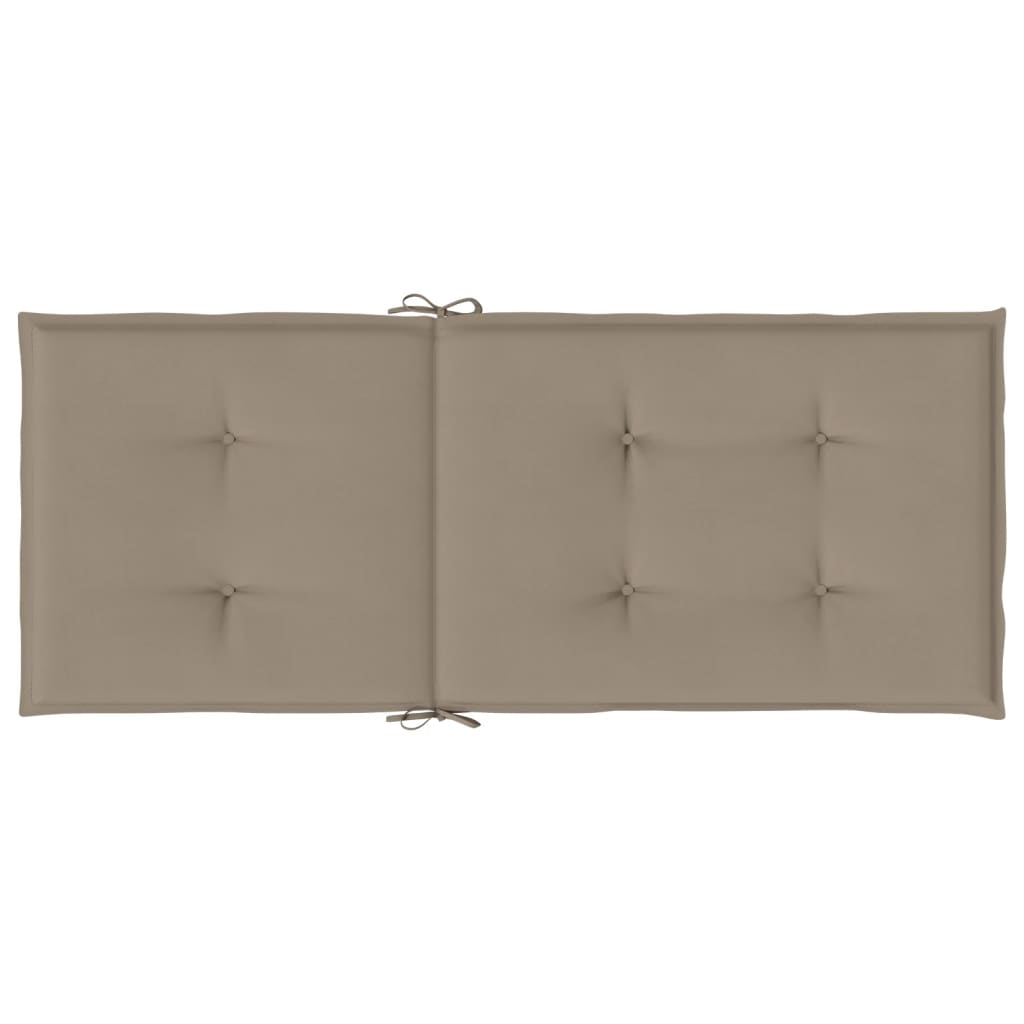 Perne scaun spătar înalt 4 buc., gri taupe, 120x50x3 cm, textil