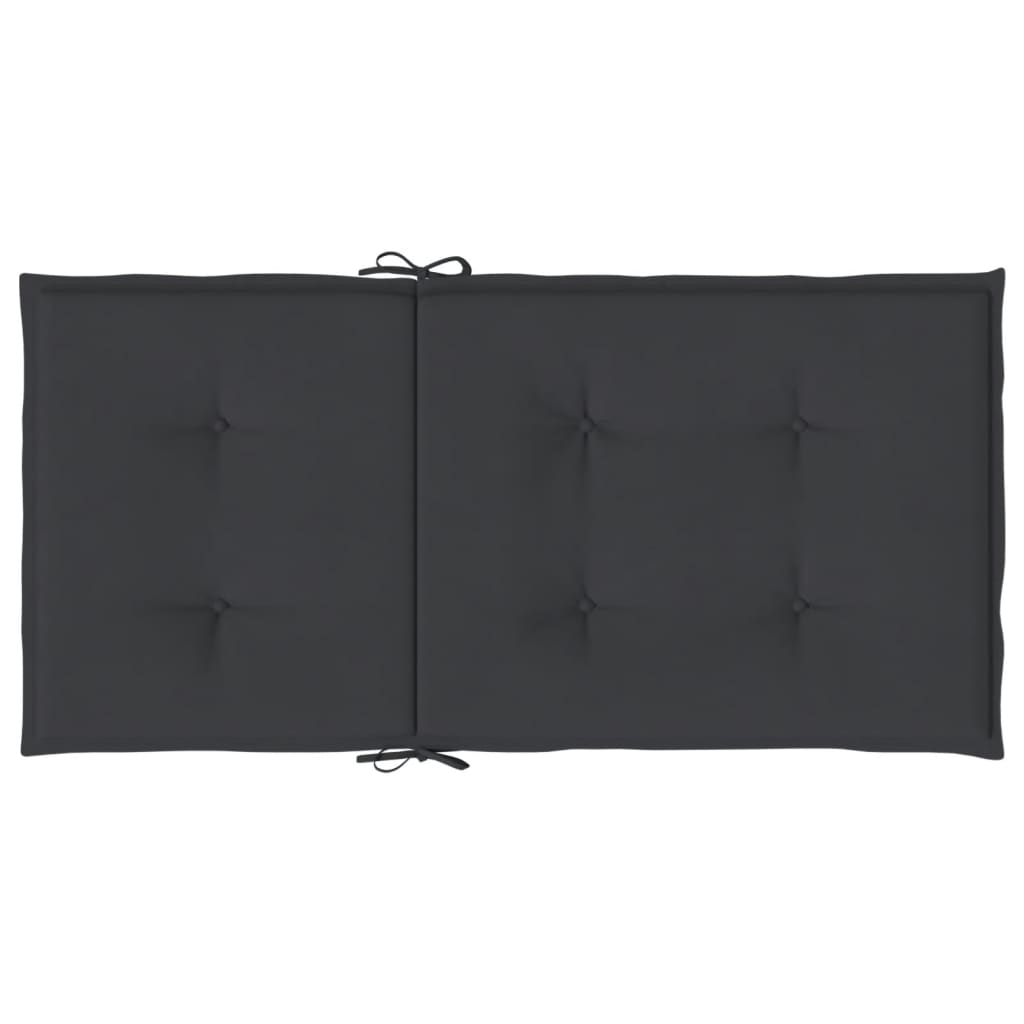 Perne cu spătar mic, 2 buc. negru 100x50x3 cm textil oxford