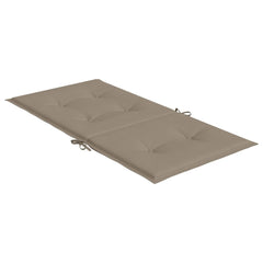 Perne cu spătar mic, 2 buc. gri taupe 100x50x3 cm textil oxford