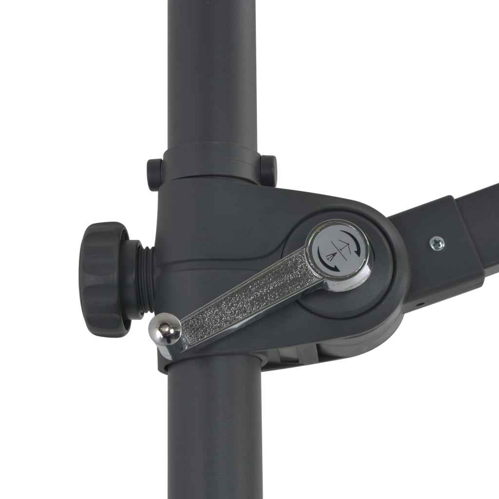 Umbrelă în consolă, stâlp din oțel, albastru azuriu, 300 cm