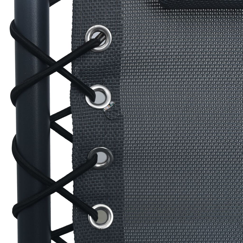 Scaun șezlong pliabil, gri, textilenă