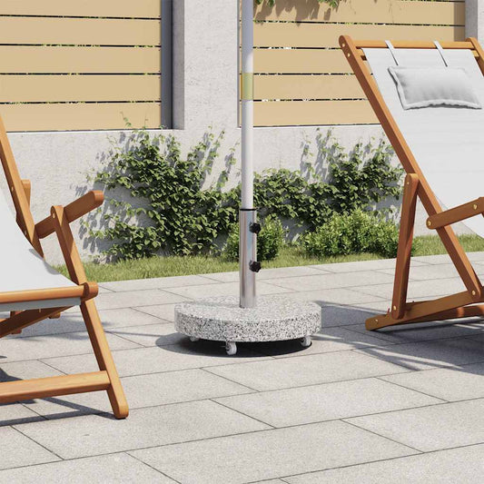 Suport umbrelă de soare, gri, 30 kg, granit, rotund