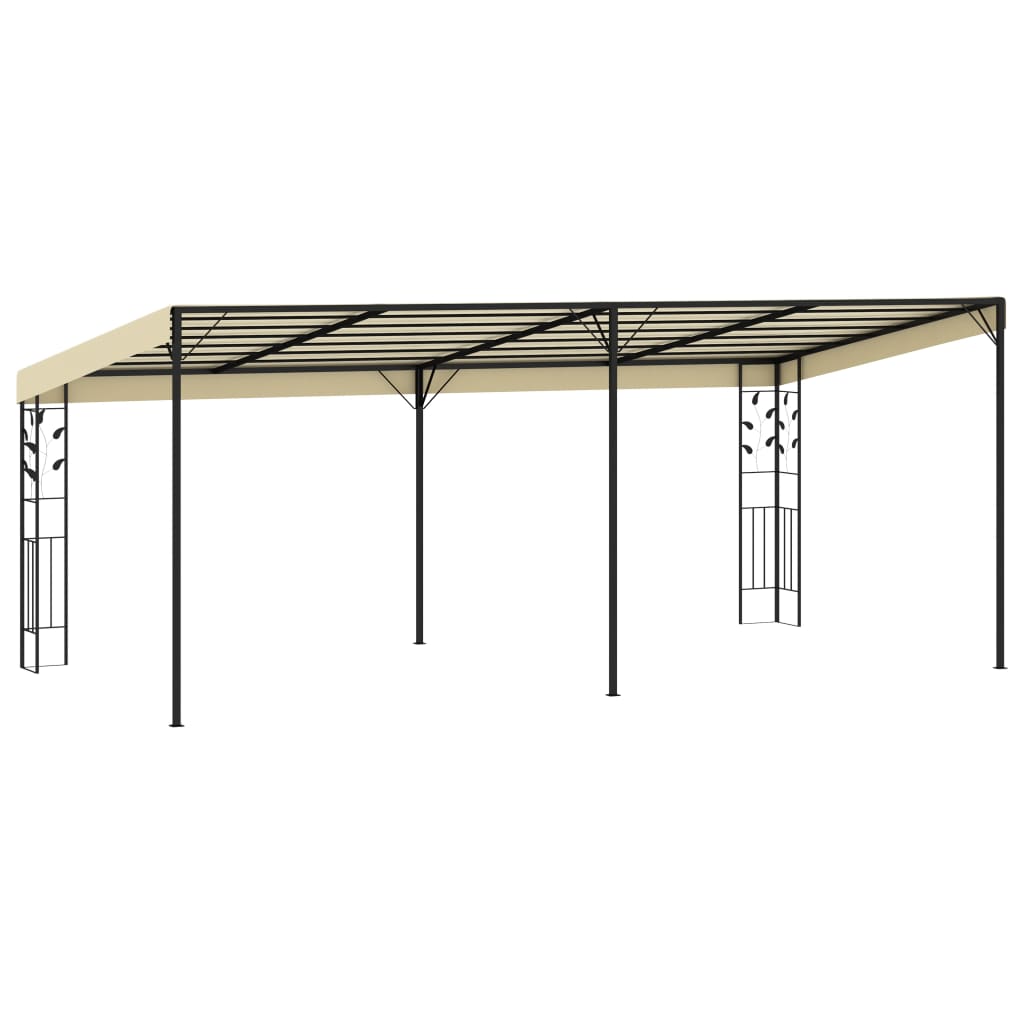 Pavilion de perete, crem, 6 x 3 x 2,5 m