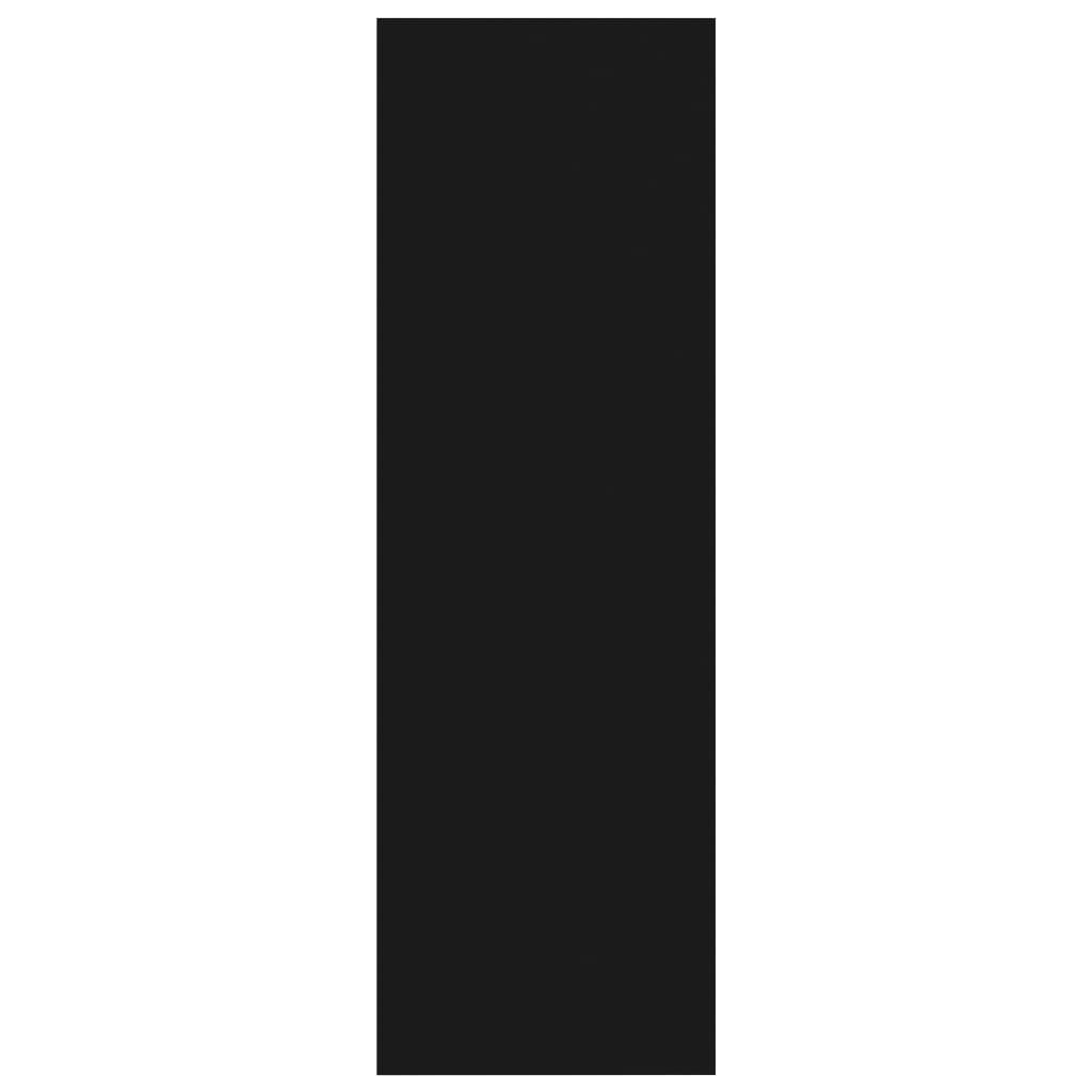 Bibliotecă, negru, 40x24x75 cm, lemn prelucrat