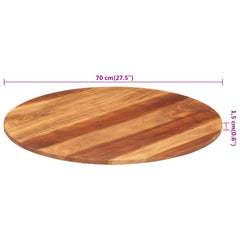 Blat de masă rotund, 70 cm, 15-16 mm, lemn masiv de acacia