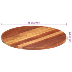 Blat de masă rotund, 70 cm, 25-27 mm, lemn masiv acacia