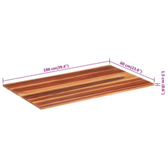 Blat de masă, 60x100 cm, 15-16 mm, lemn masiv de acacia