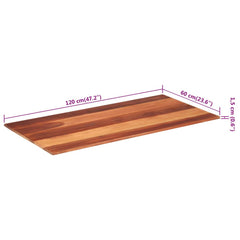 Blat de masă, 60x120 cm, 15-16 mm, lemn masiv de acacia