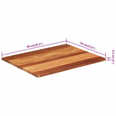 Blat de masă, 70x90 cm, 25-27 mm, lemn masiv acacia