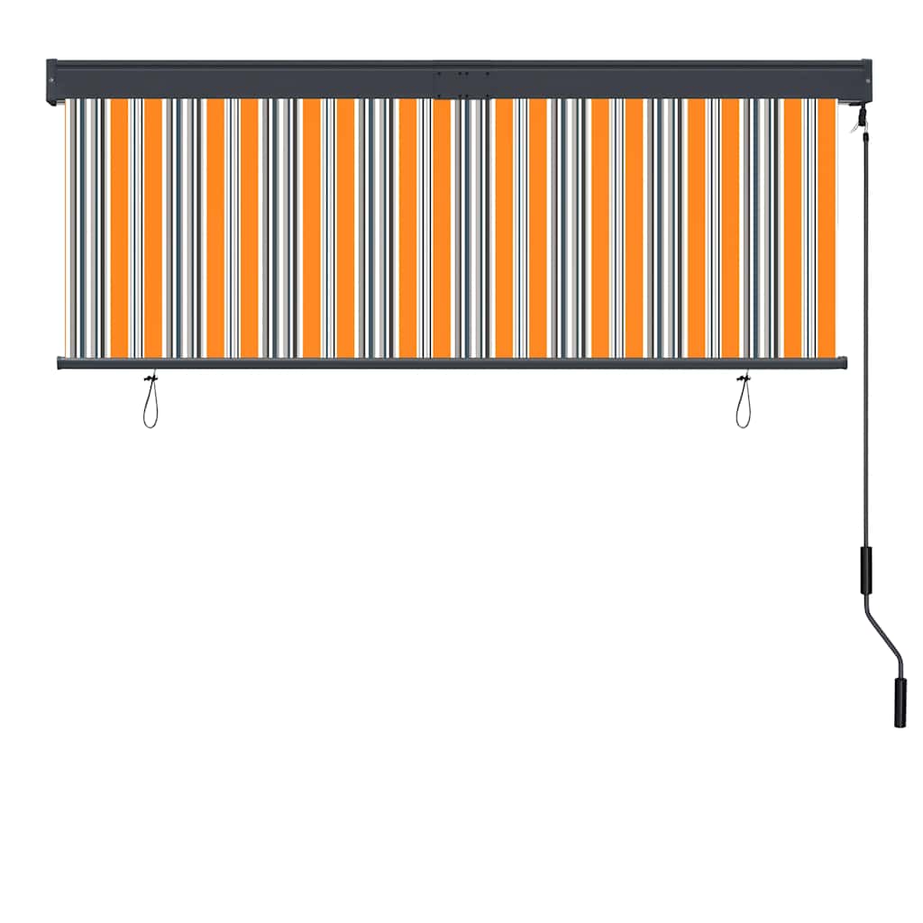 Jaluzea tip rulou de exterior, galben și albastru, 160 x 250 cm