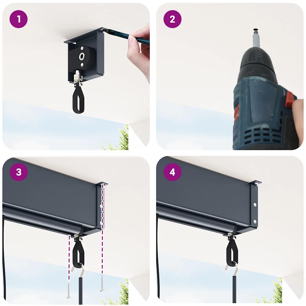 Jaluzea tip rulou de exterior, alb și portocaliu, 160 x 250 cm